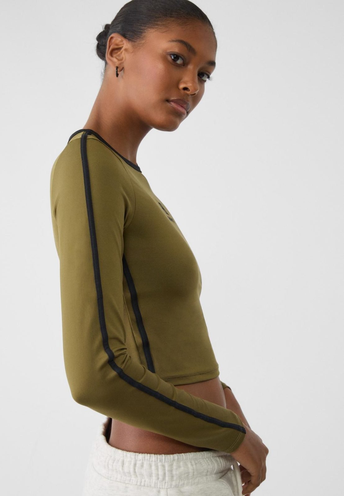 STRIPED PONCHO IN COTTON TOWELLING